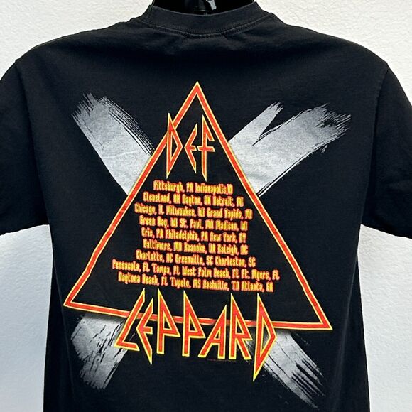 Vintage Def Leppard 2002 X Tour T Shirt Ten Concert Rock Band Black Tee M Medium - Picture 6 of 9